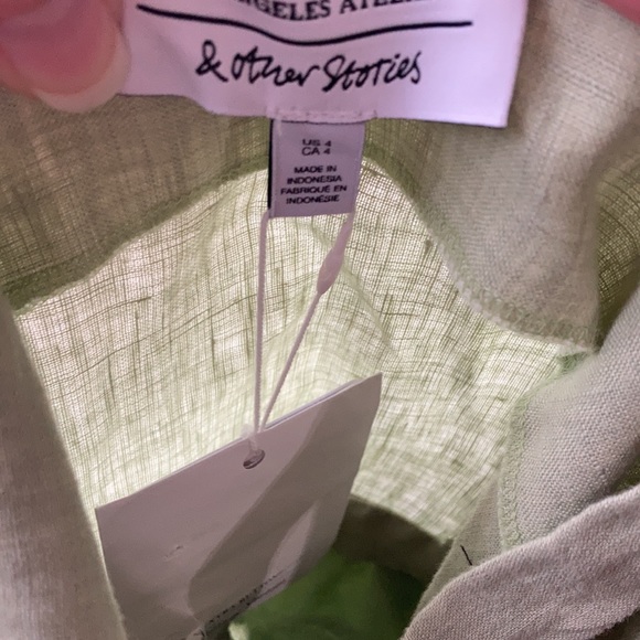 & Other Stories Belted Linen Romper - Picture 10 of 11